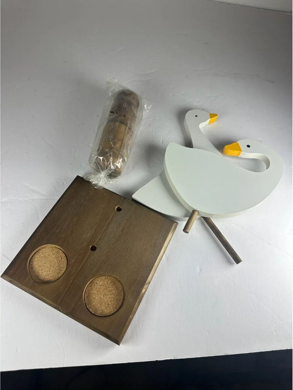 Vintage House of Lloyd Country Geese Napkin Holder Wood Decor S-12